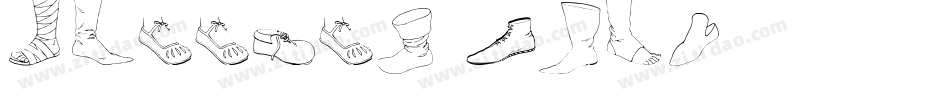 Running shoe字体转换